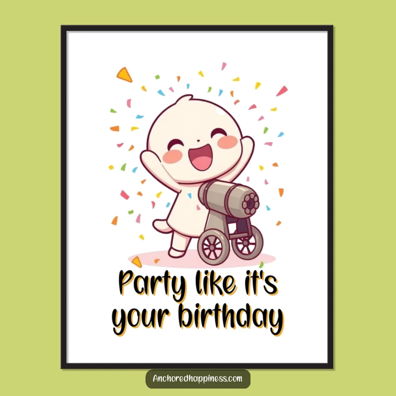 Confetti Cannon Wall Art Printable - Free Joyful Downloadable Decor