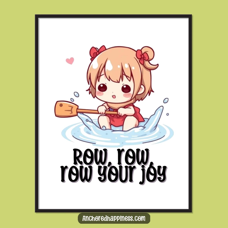 Free Printable Wall Art: Funny Water Play Character - Humorous Nautical Decor Download