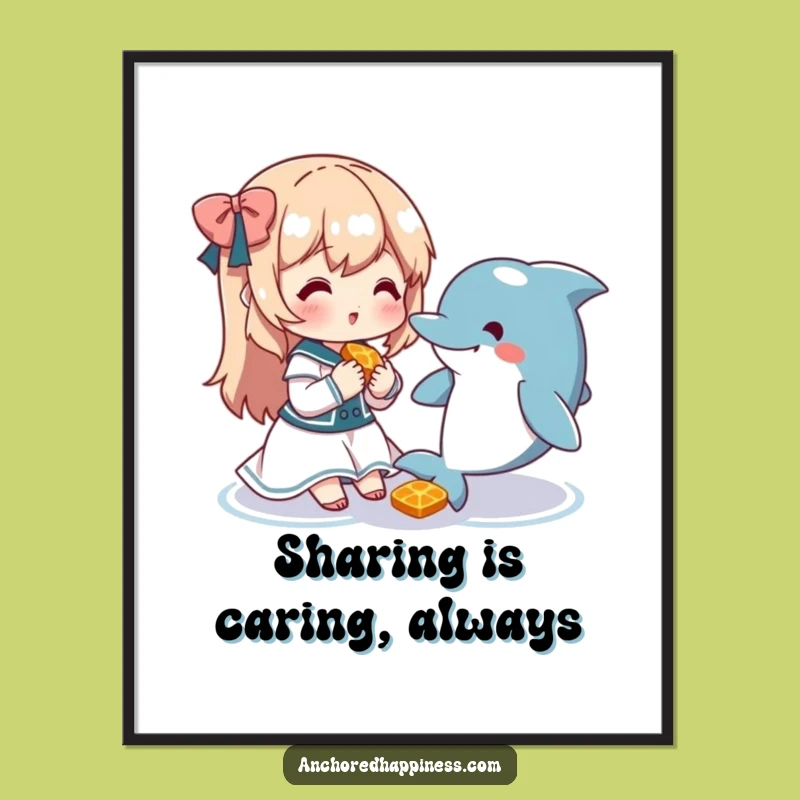 Free Printable Wall Art: Dolphin Friendship Vibes - Whimsical Downloadable Decor!