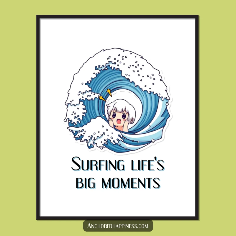 Funny Free Printable Wall Art: Shocking Wave Reaction - Quirky DIY Decor