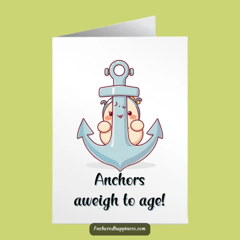 Anchor Peek-a-Boo Birthday Card Printable - Free Funny Downloadable Gift