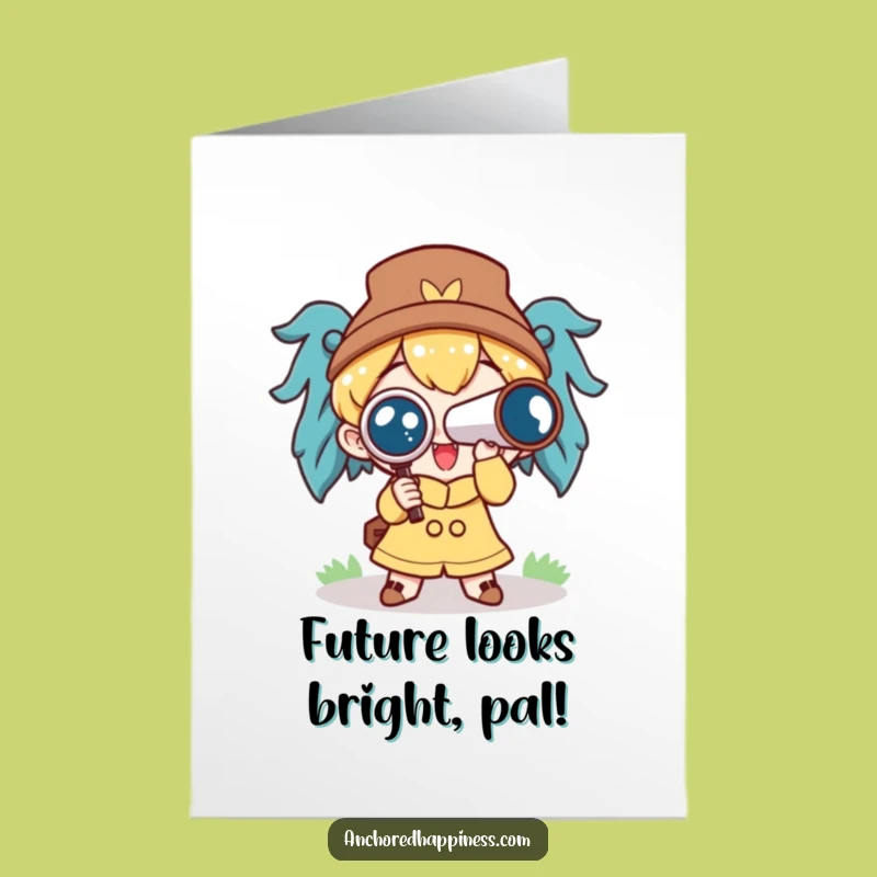 Free Printable Birthday Card: Spyglass Character's Big Plans - Downloadable Excitement!