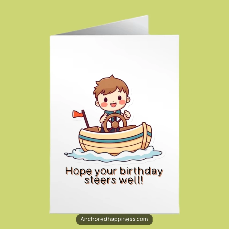 Free Printable Boat Birthday Card Funny Downloadable Gift for Him