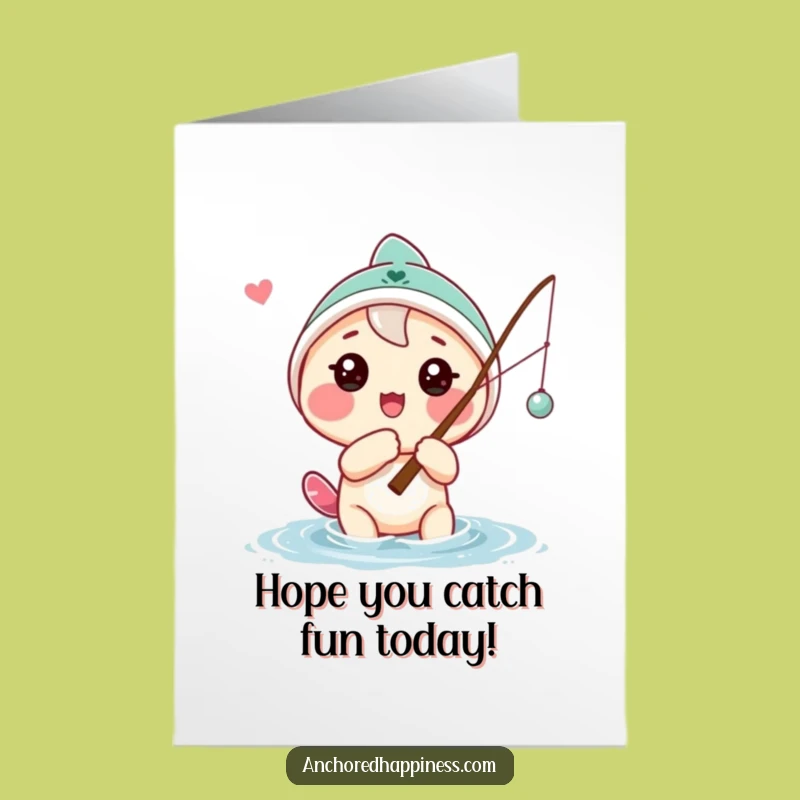 Free Printable Fishing Birthday Card Funny Downloadable Gift for Him