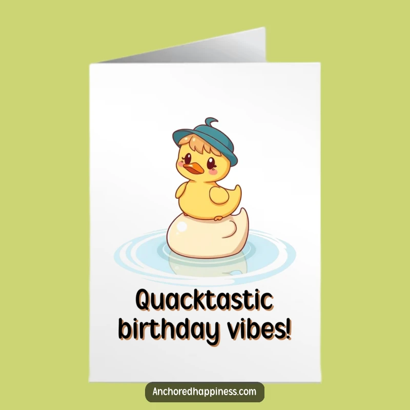 Funny Free Printable B-Day Card: Rubber Ducky Balance, Hilarious Downloadable Gift!