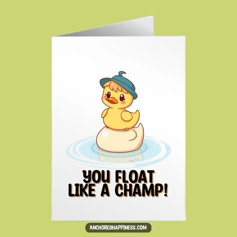 Free Printable Congrats Card: Ducky Balance Humor, Perfect Downloadable Gift!