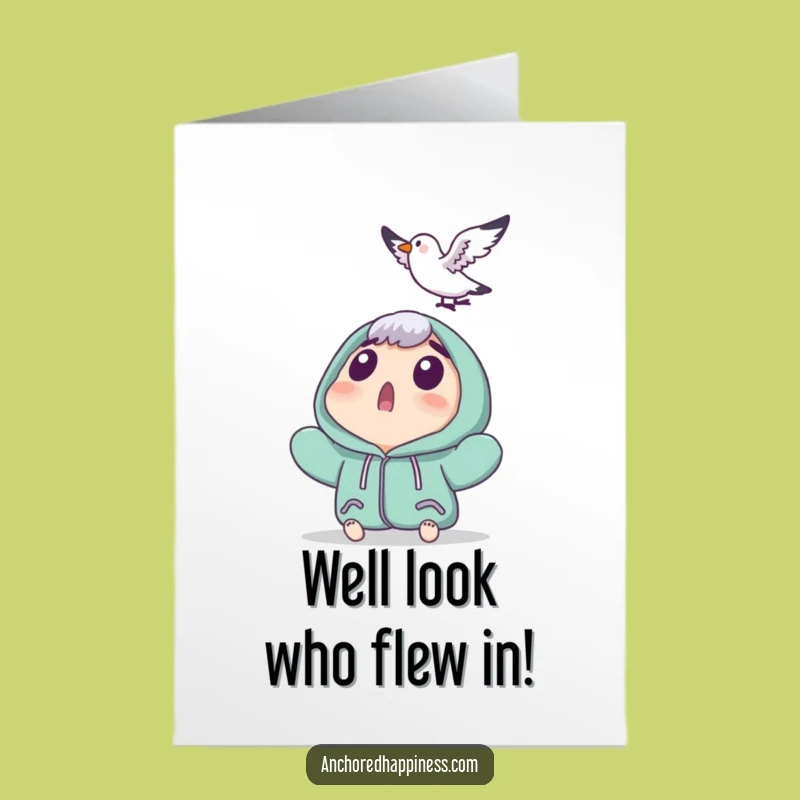 Free Printable Congrats Card: Shocked Seagull Design, Hilarious Downloadable Gift!