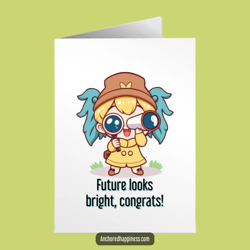 Free Printable Congrats Card: Spyglass Character's Visionary Success - Downloadable Achievement!