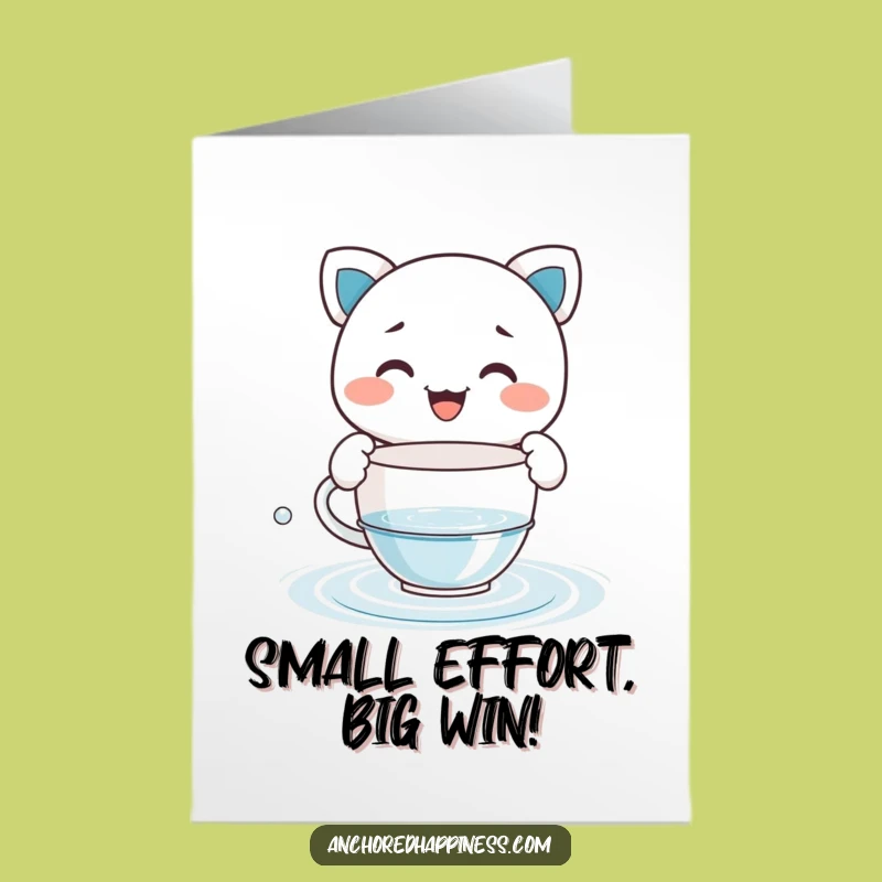 Free Printable Congrats Card: Teacup Bailing Humor for Their Success!