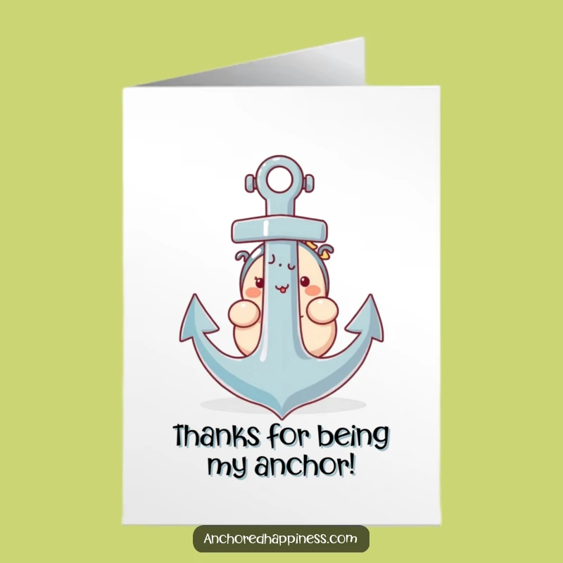 Anchor Peek Thank You Card Printable - Free Funny Downloadable Gift