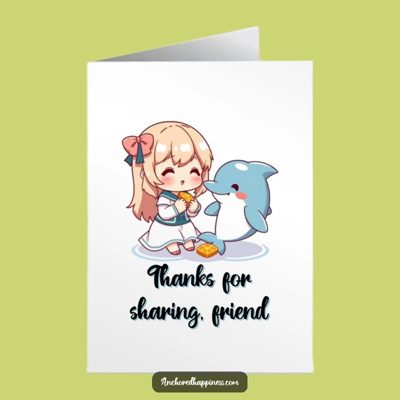 Free Printable Thank You Card: Dolphin Kindness Shared - Downloadable Gratitude!