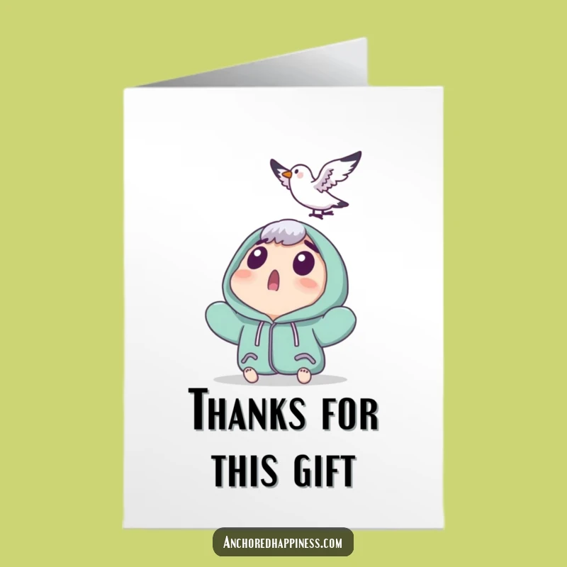Free Printable Thank You Card: Seagull Surprise Humor, Ultimate Downloadable Gift!