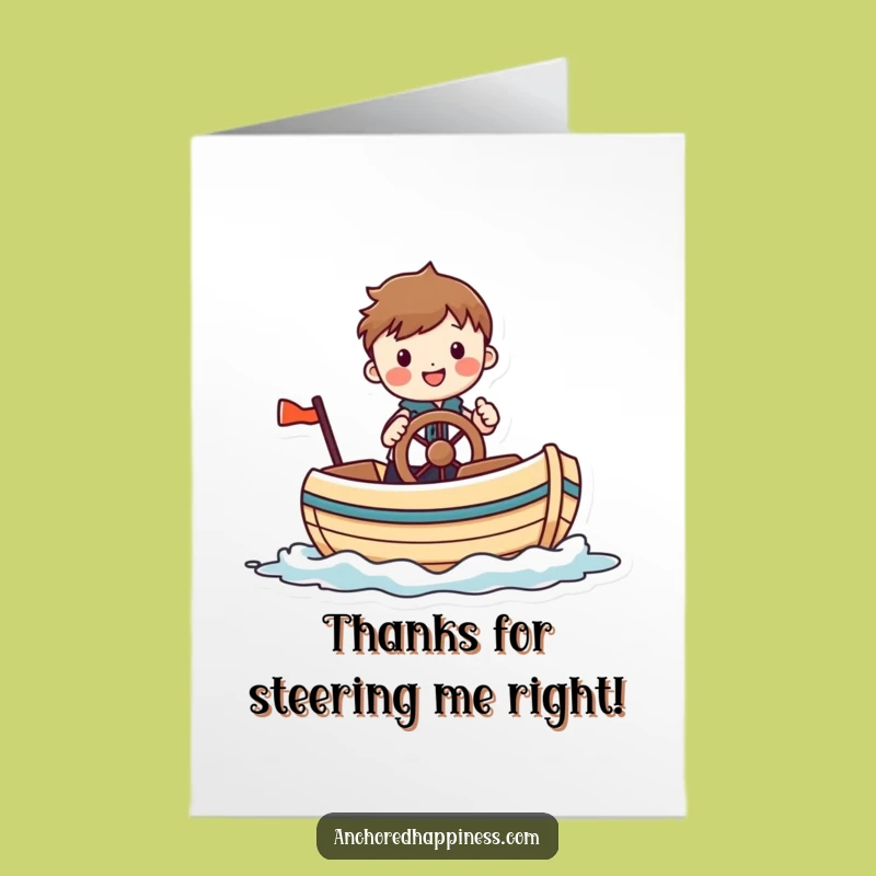 Free Printable Thank You Boat Card Funny Downloadable Gift