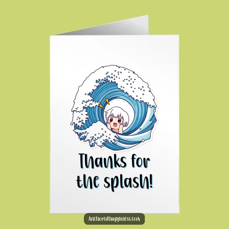 Free Printable Thank You Card: Wave of Thanks - Print at Home Surprise