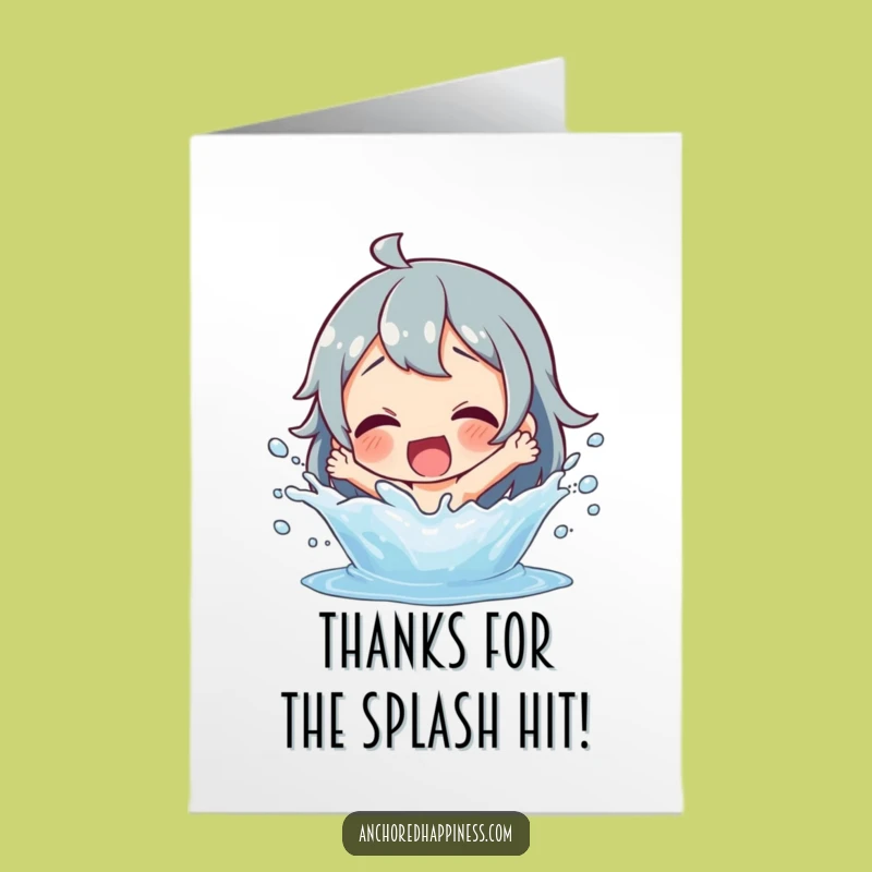 Free Printable Thank You Card: Splashy Character, Fun Downloadable for Gratitude
