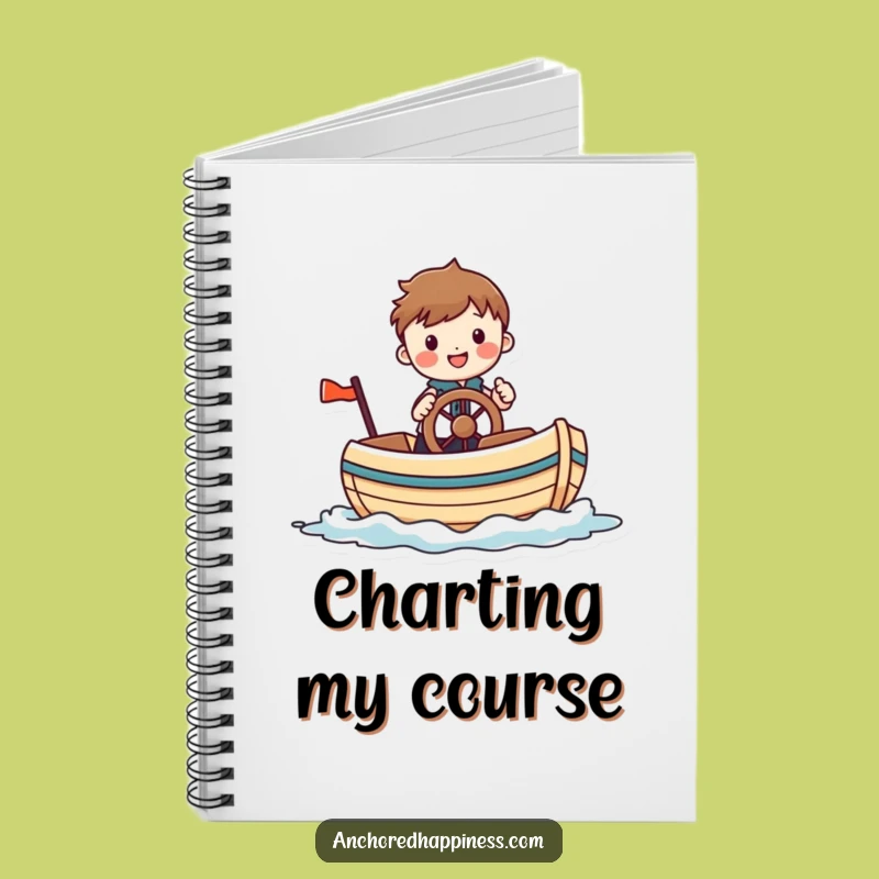 Funny Whimsical Boat Notebook: Cheerful Figure Nautical Journal for Ideas, Ideal Funny Gift