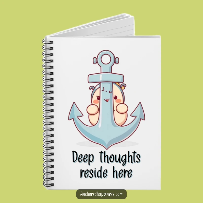 Funny Anchor Notebook - Plump Character Shy Journal of Thoughts