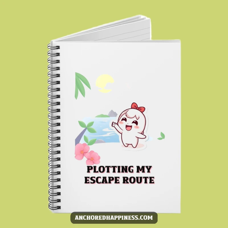 Funny Island Planner Notebook - Jot Down Your Dreams Funny Gift