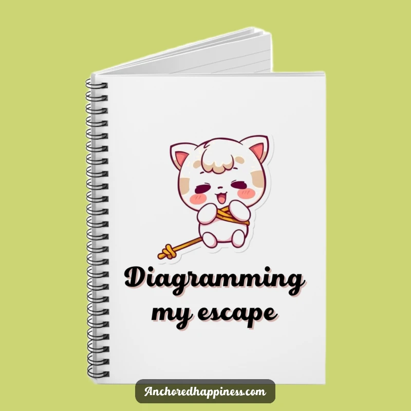 Funny Kawaii Rope Tangle Notebook - Hilarious Journal For Chaotic Ideas