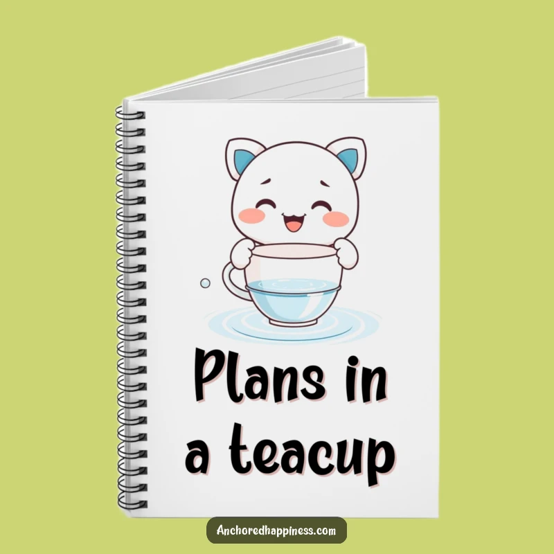 Funny Teacup Bailer Notebook - Hilarious Character Water Evacuation Journal