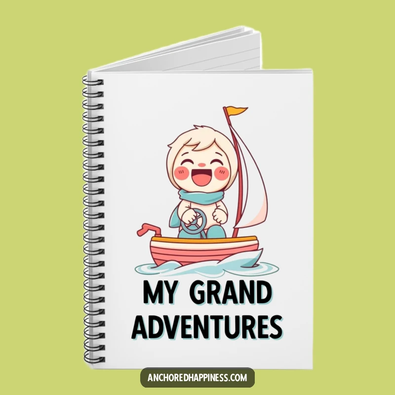 Funny Toy Sailboat Notebook: Giggling Character Tiny Boat Journal Gift