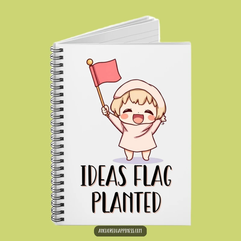 Funny Victory Notebook: Excited Character, Fluffy Flag - Creative Cheerful Gift