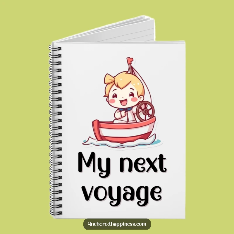 Funny Tiny Sailor Notebook: Jot Down Ideas With This Grinning Character Steering Miniature Sailboat, A Whimsical Funny Gift