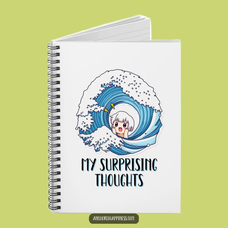 Funny Surprise Wave Notebook - Cute Character Reaction Journal Gift