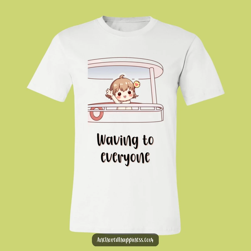 Funny Enthusiastic Sailor T-Shirt: Charming Figure Waving Tee, Great Funny Gift