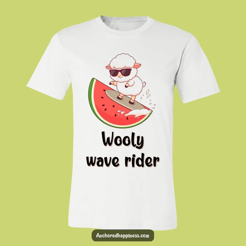 Funny Sheep Watermelon Surf T-Shirt: Hilarious Summer Gag Gift