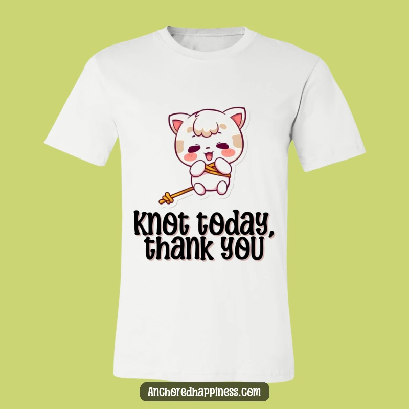 Funny Kawaii Rope Tangle T-Shirt - Hilarious Clumsy Design For Gifts