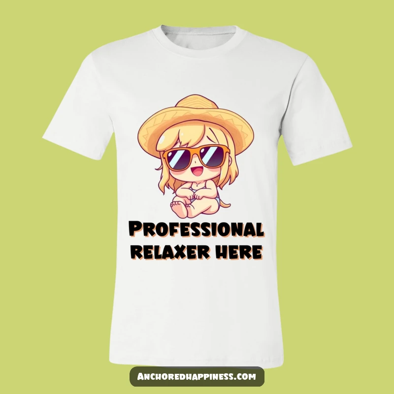 Funny Lounging Character T-Shirt - Hilarious Relaxed Style Tee