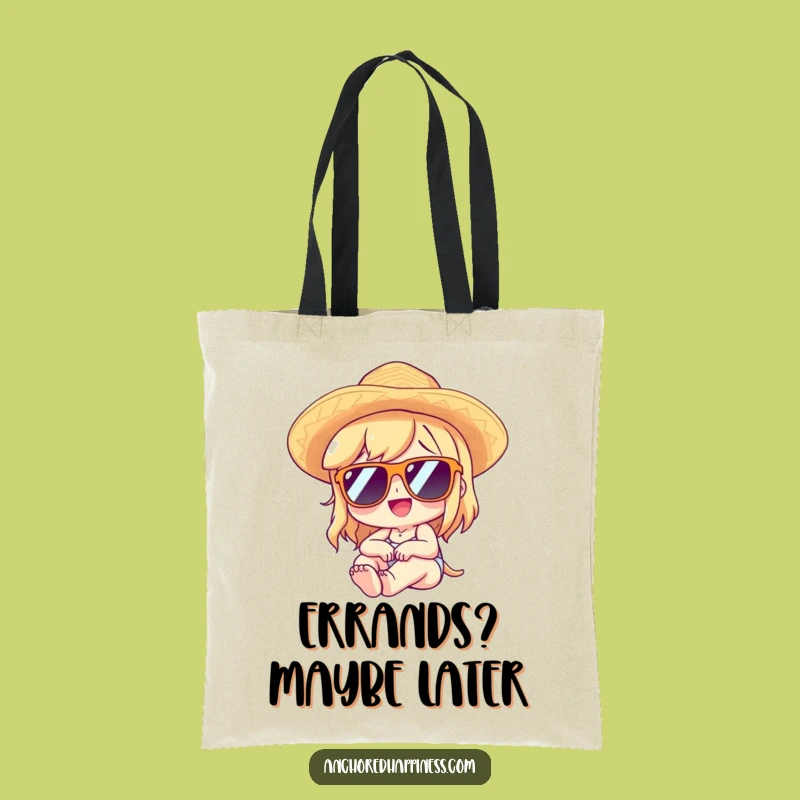 Funny Lounging Character Tote Bag - Carry Your Vacation Vibes