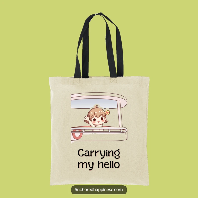 Funny Enthusiastic Sailor Tote Bag: Charming Figure Nautical Accessory, Practical Funny Gift