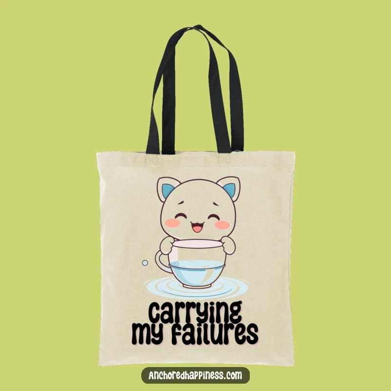 Funny Teacup Bailer Tote Bag - Hilarious Character Water Evacuation Carry-all