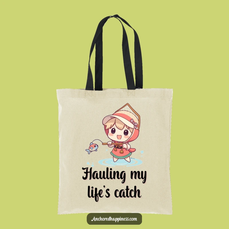 Funny Big Net Fisher Tote Bag - Carry Your Fishing Fun